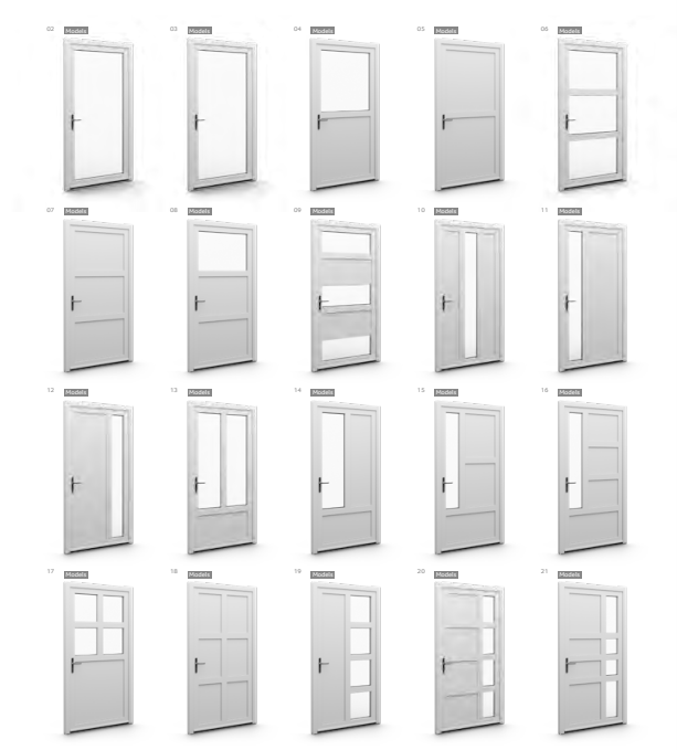 Premium European Style uPVC Exterior Door 37.5" x 82" ( 953mm x 2085mm )