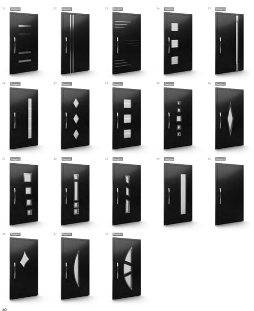 Premium Aluminum European Style Exterior Entry Door 39.5" x 83.5" ( 1004mm x 2123mm )
