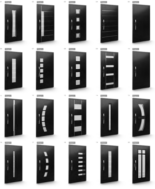 Premium European Style Exterior Entry Door 39.5" x 83.5" ( 1004mm x 2123mm )