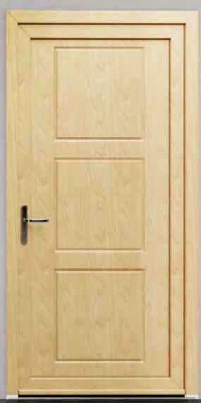 Wooden European Style Exterior Entry Door, 37.5" x 82" ( 953mm x 2085mm ).